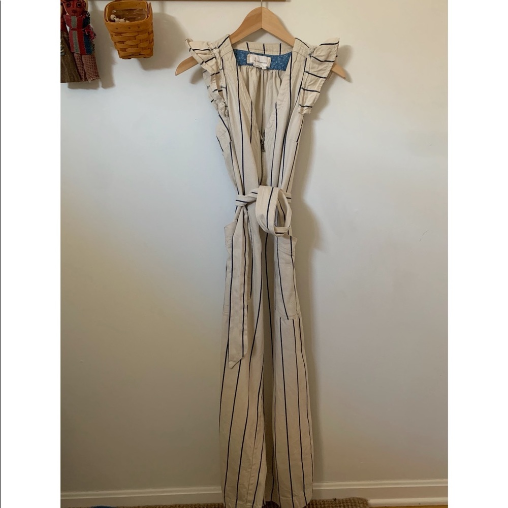 Anthropologie Pinstripe Jumpsuit